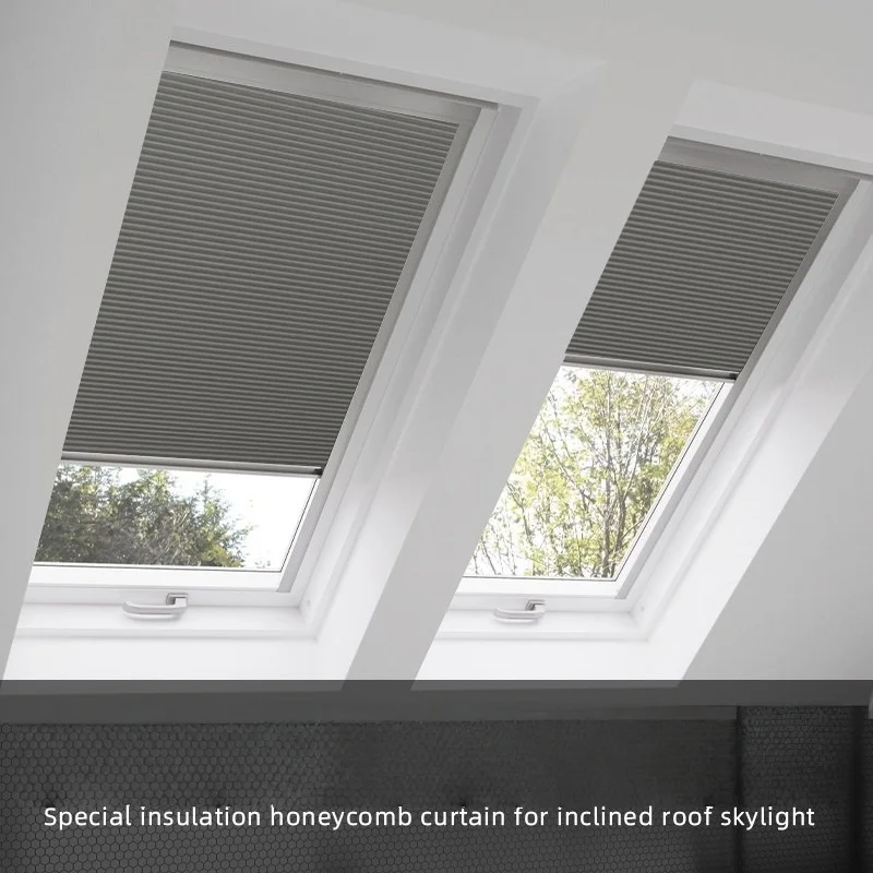 

Attic Honeycomb Blinds Skylight Full Blackout, Insulation Cooling Manual Electric