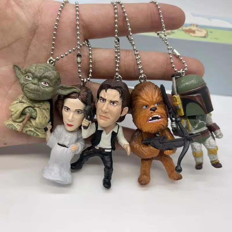 5pcs Wars Keychain Blind Box Kawaii Mini Action Figure Cute Backpack Pendent Phone Ornaments Perfect Surprise Gift Souvenir - view 3