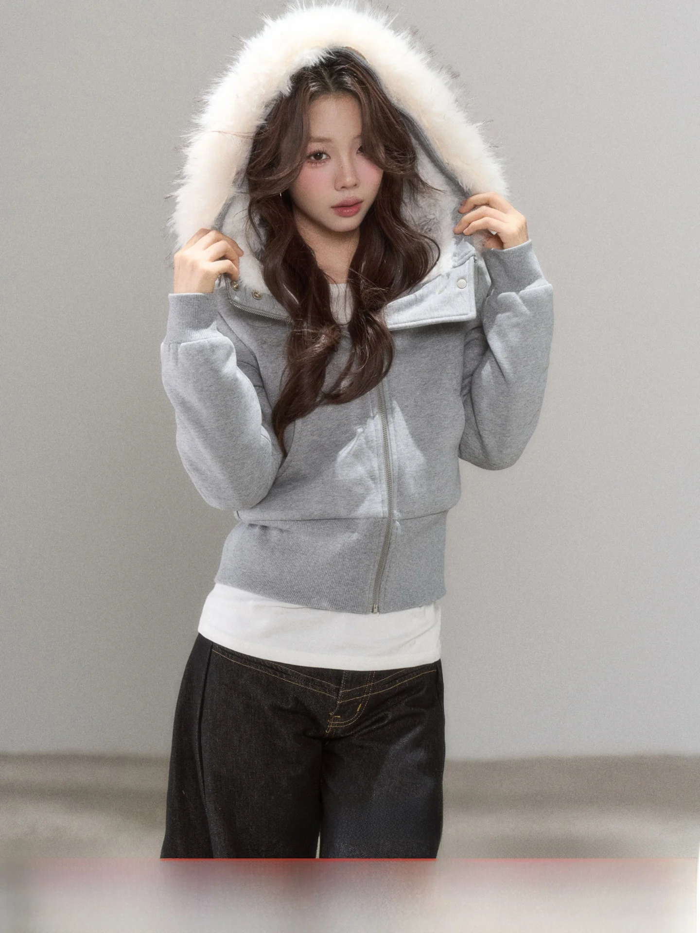 

Casual Sle ort Hooded Jaet Women's Loose Fit Warmth Faionable Top Quali Winter New Arrival Little Wild Berry