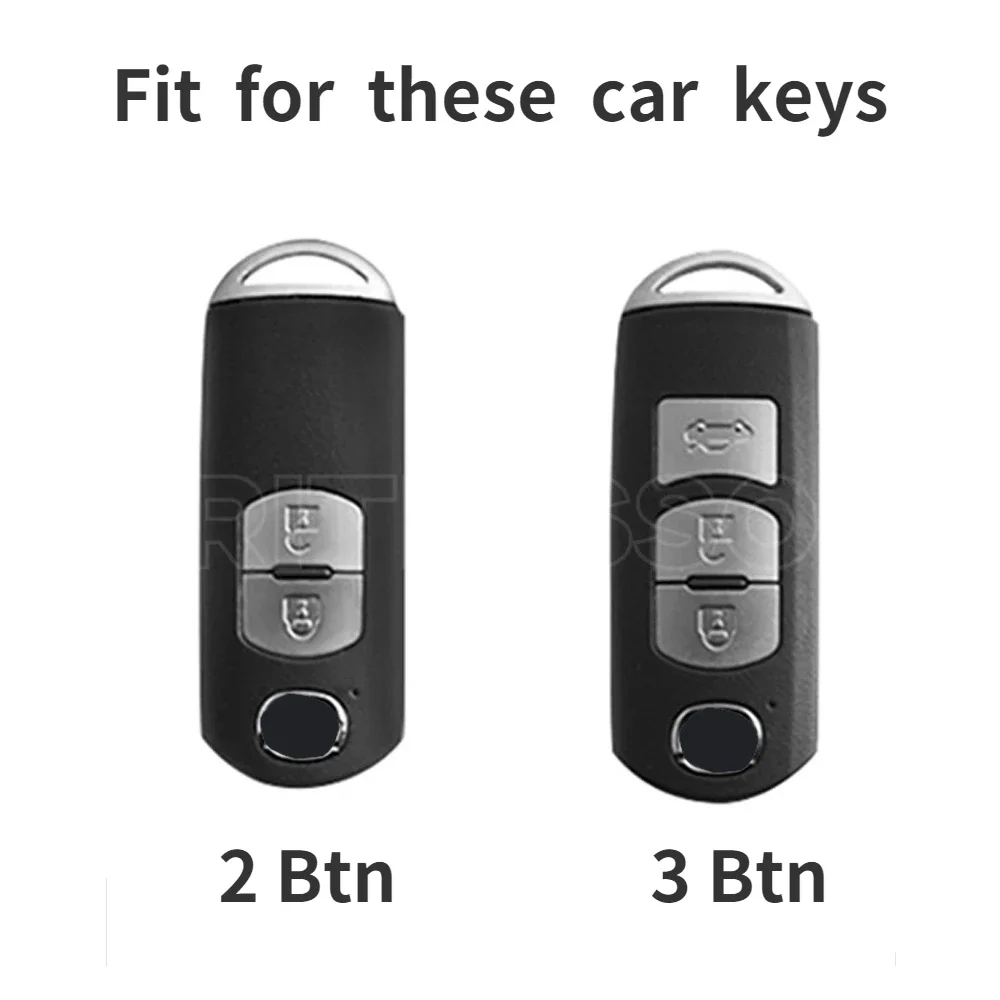 Alloy Car Remote Key Case Cover For Mazda 2 3 6 Atenza Axela Demio CX-5 CX5 CX-3 CX7 CX-9 2015 2016 2017 2018 2019 Accessories