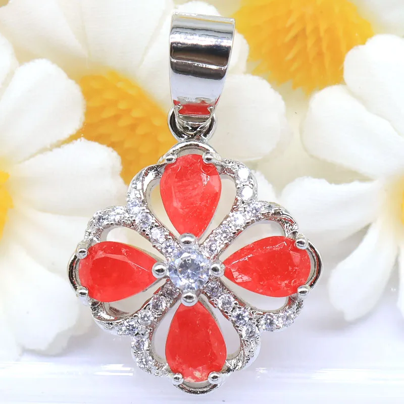 Buy 5 Get 1 Free 27x17mm Lovely Cute Color Changing Alexandrite Topaz Sapphire Mystic Topaz Ruby CZ Females Silver Pendant