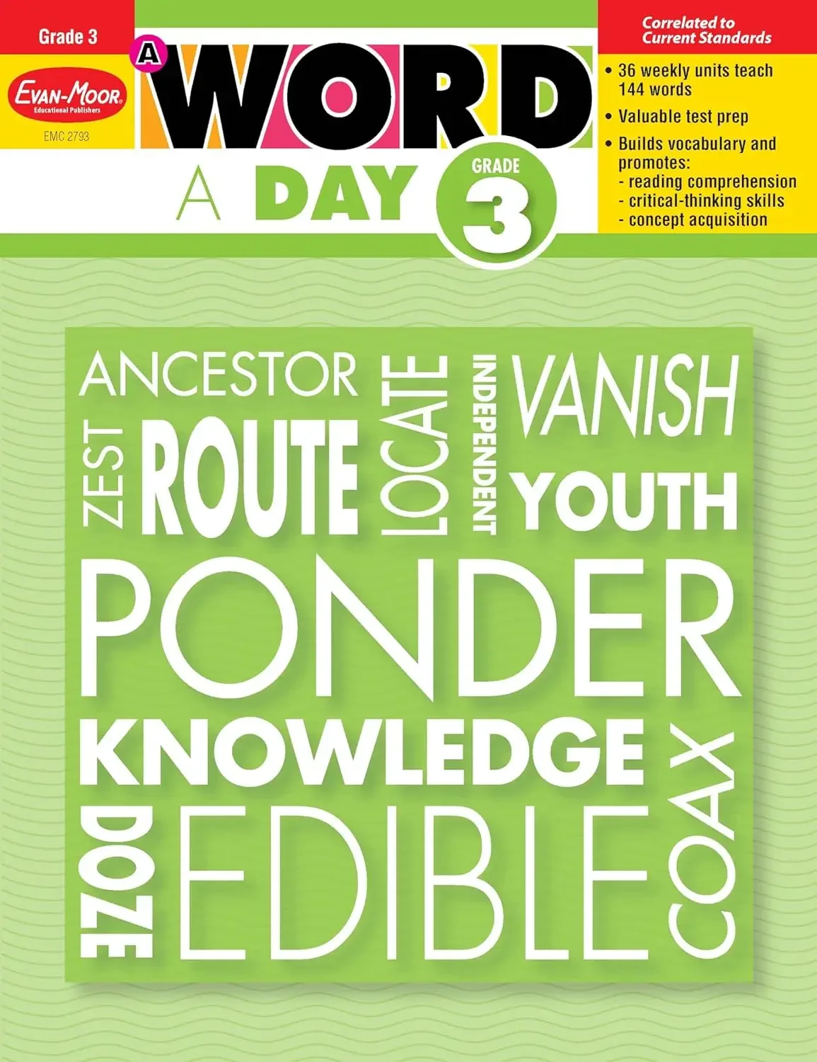 Evan-Moor A Word a Day, Grade 3 TE Workbook,aged 7 8 9 10, English book 9781596734098