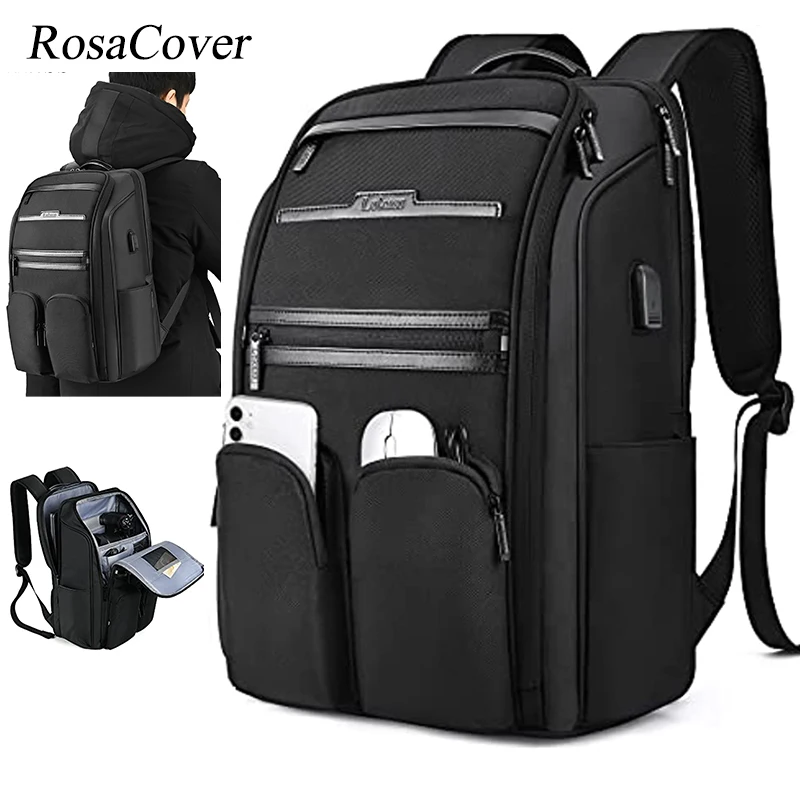 

Laptop Backpack for Men 15.6 Inch Business Travel Bag with USB Charging Port Waterproof Backpack College Students Mochilas