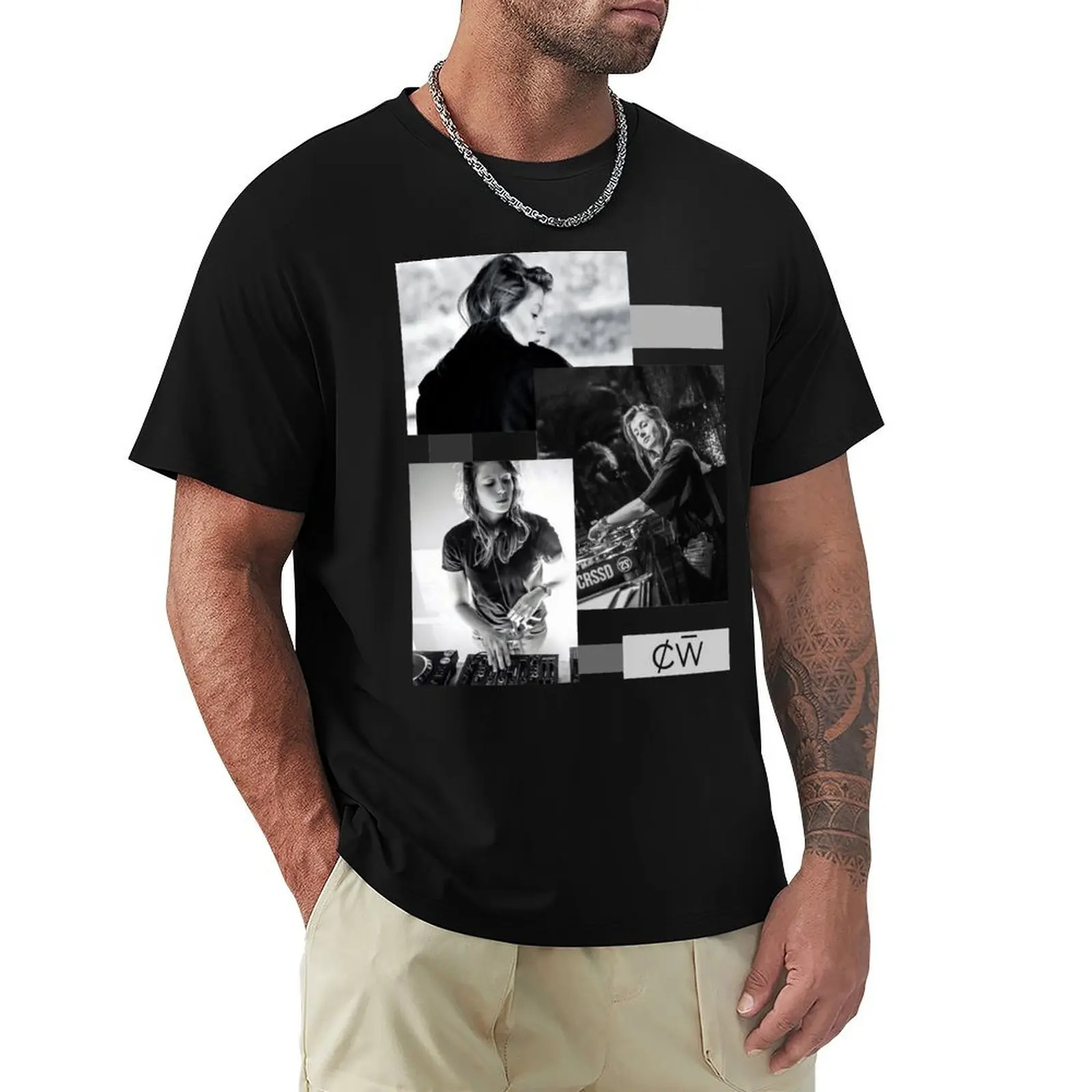 

Charlotte de Witte - black and white T-Shirt Clothing rapper graphic tees mens workout shirts