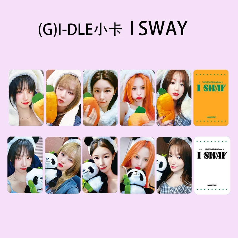 5pcs/set GIDLE Album I SWAY MAKESTAR Greeting Card LOMO Card YE SHUHUA YUQI MINNIE Postcard Girl Collection Gift Photo Card
