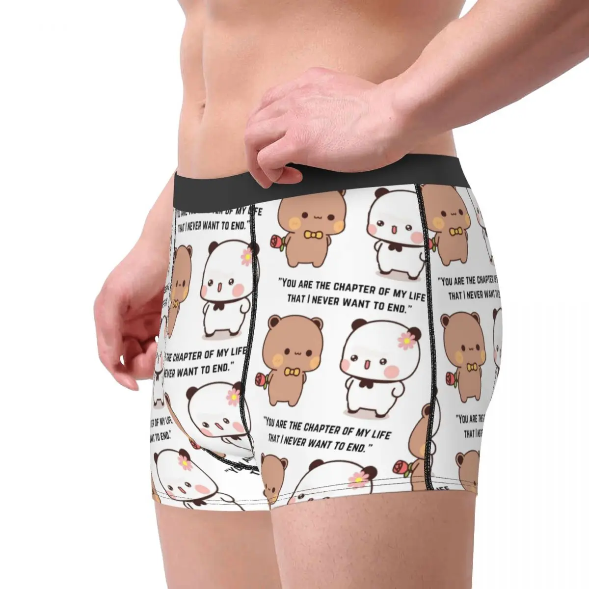 Men Bubu Dudu Panda Bear Boxer Briefs Shorts Panties Soft Underwear Homme Novelty S-XXL Underpants