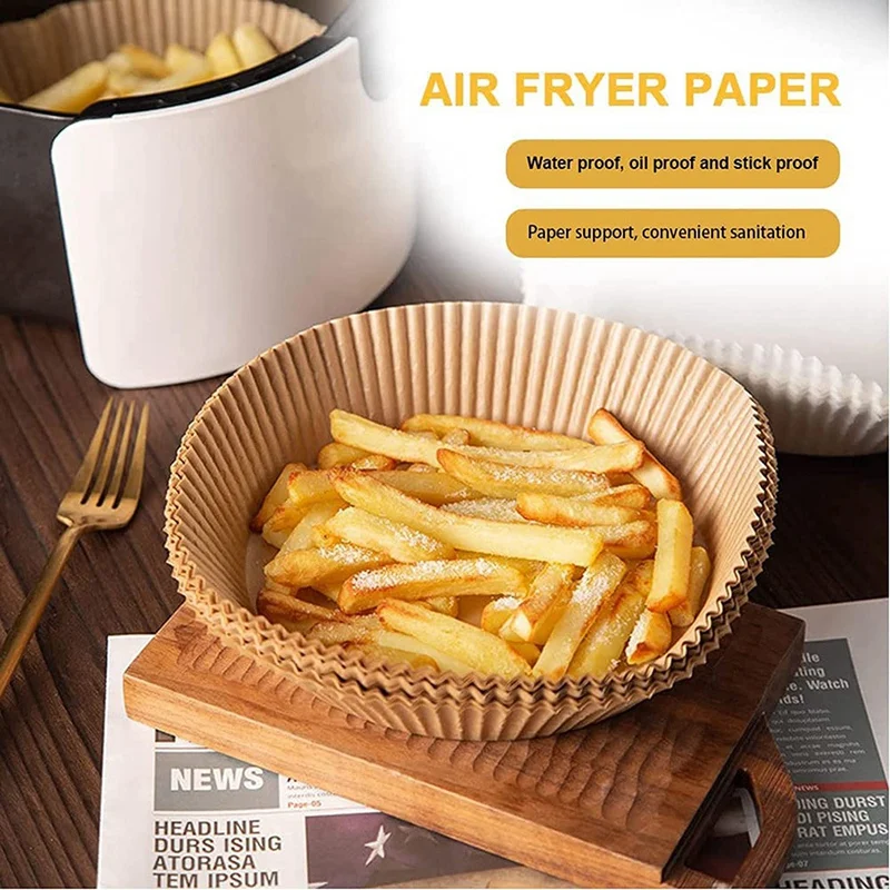 25Pcs Air Fryer Disposable Parchment Paper, Non-Stick Air Fryer Liners, For Air Fryer Baking Roasting Accessories