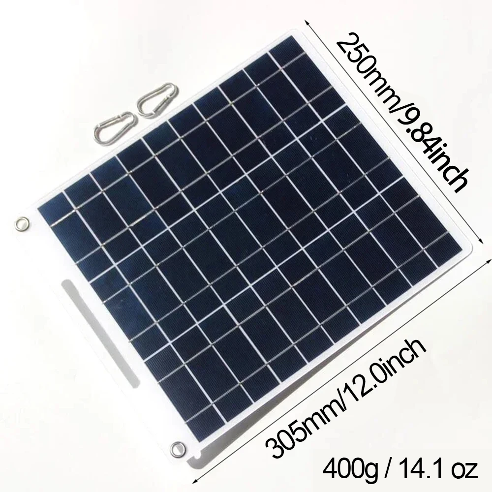 100W Solar Panel Charger with Dual USB Ports Waterproof & Portable Solar Panel for Outdoor Camping Hiking Emergency Devices