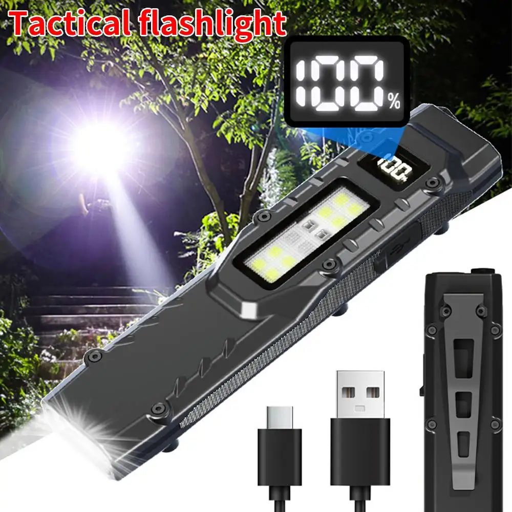 

LED Super Bright Flashlight with Pen Clip Portable Pocket Flashlight IPX44 Waterproof Outdoor Emergency Light for Outdoor Hiking