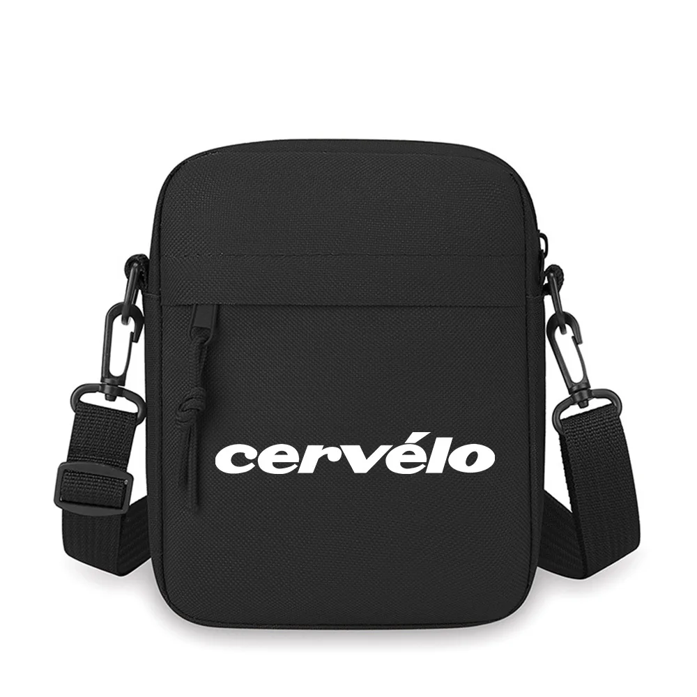 White Cervelo brand  Men Crossbody Bag Single Shoulder Women Cartoon Anime Film Printing Design Unisex