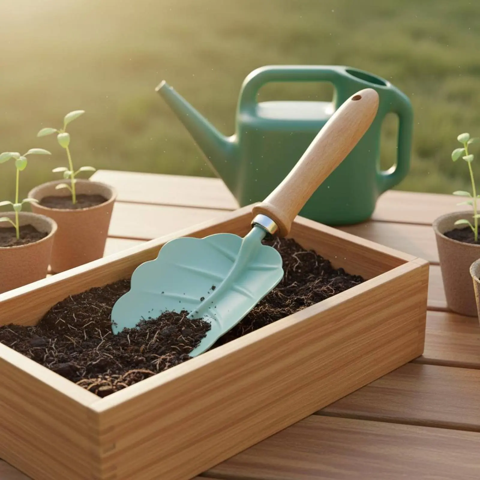 

4 Pieces Kids' Gardening Tool Set Rust Resistant Youngster's Outdoor Hand Tools Young Child Sand Digging Toys Pastel Hues