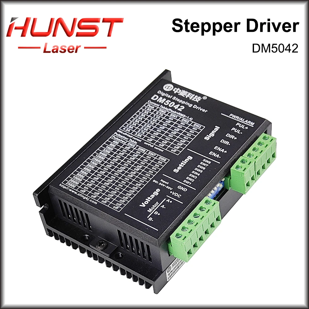 HUNST Digtal Stepping Driver DM5042 2 Phase 20-50VDC Max 4.2A Digital Driver For CO2 Cutting Machine