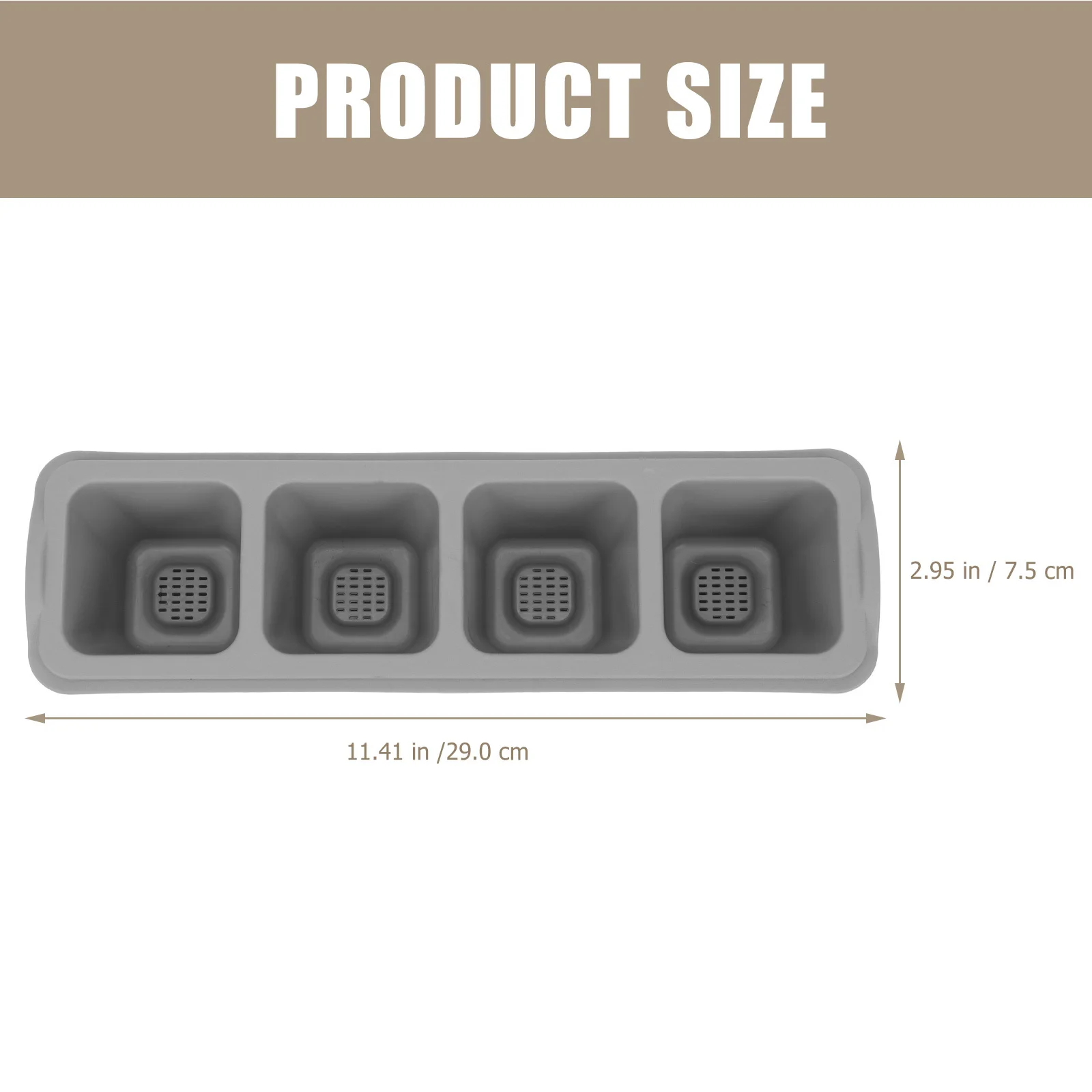 

2 Pcs Square Container Succulent Flower Pot Flowers Planting Indoor Gardening Pots Nursery Plastic Flowerpot Grey