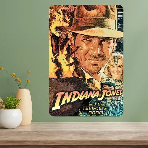 Indiana Jones and the Temple of Doom Classic Movie Metal Poster Sign