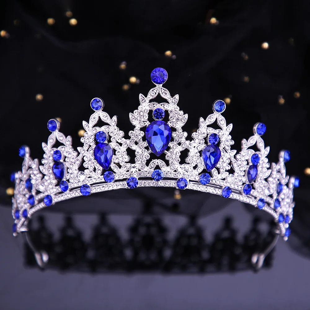 Barokke retro zilveren bruids tiara – bruiloft bal kroon accessoire verjaardagsfeestje koningin prinses zendspoel