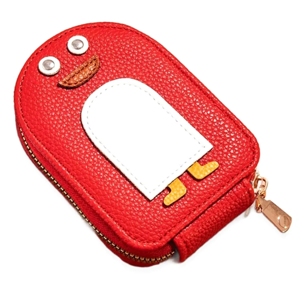 

ABQR Cute Penguins PU Credit Card Holder, Cute Penguins Wallet, Women's Credit Card Holder with 11 Card Slots Red