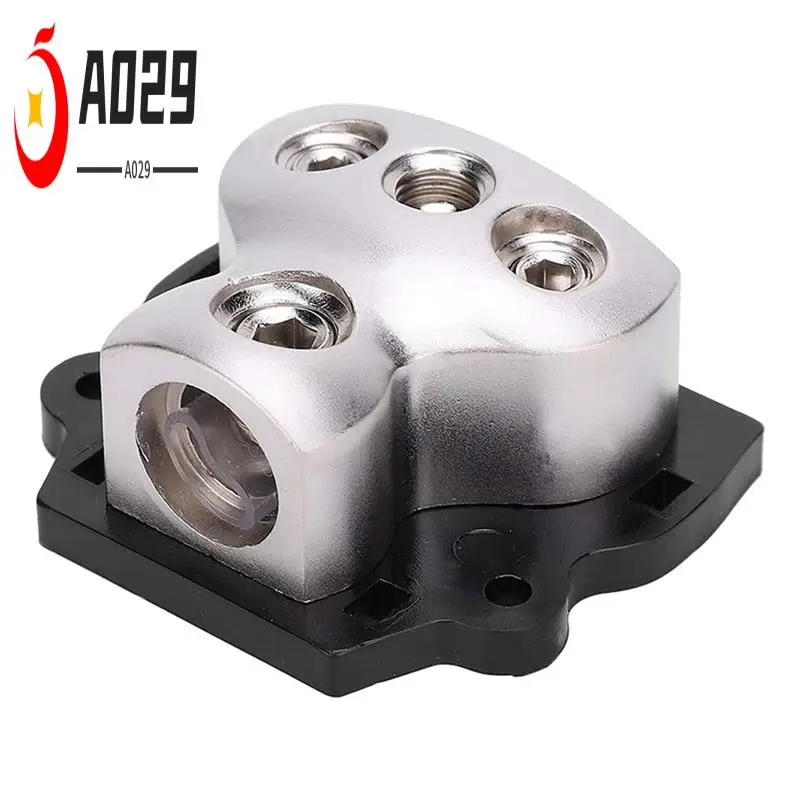 

A029-3-Way Power Distribution Block 1X0 Gauge In 3X4 Gauge Out Power Distribution Block For Car Audio Splitter
