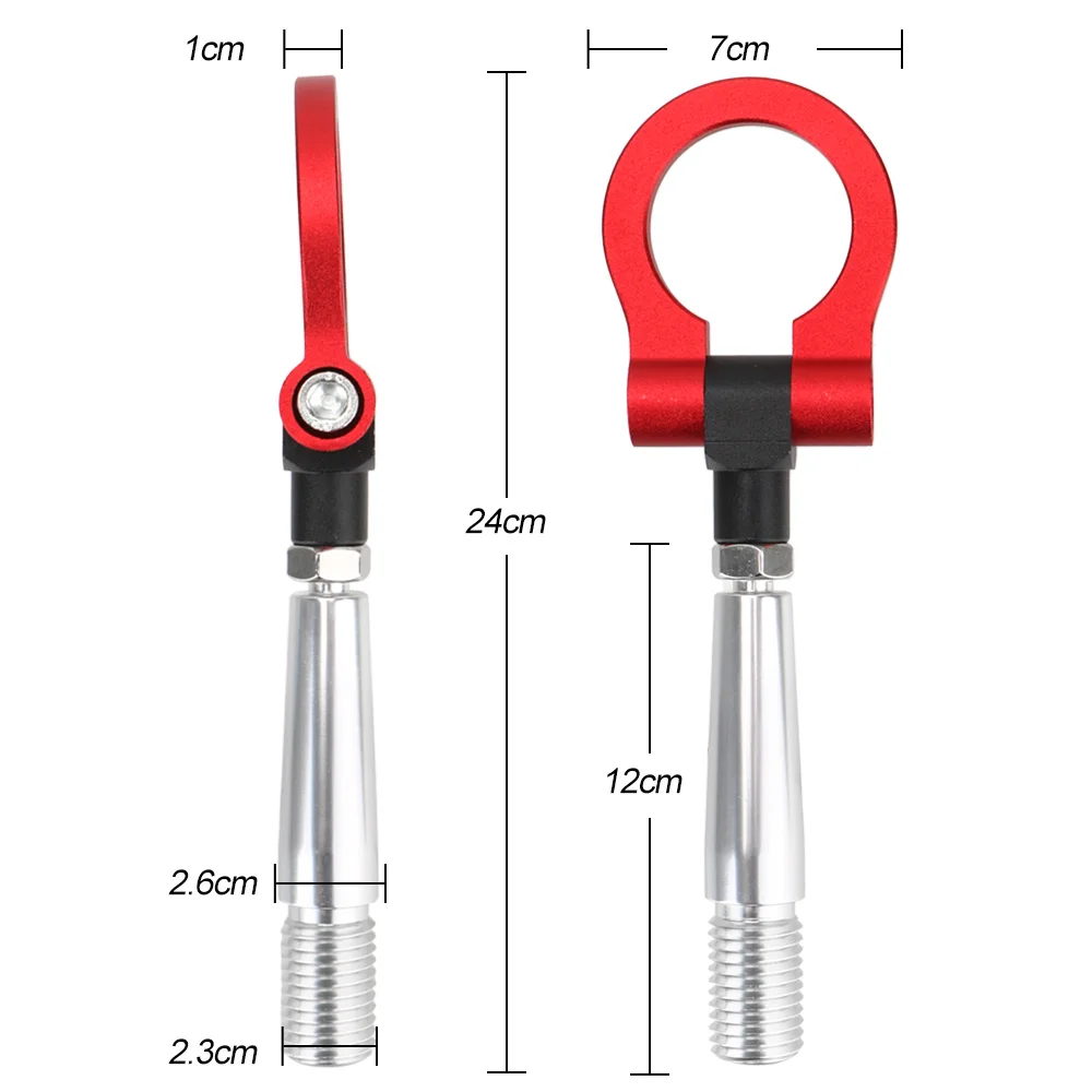 سيارة السيارات الخلفية الجبهة مقطورة سيارة سباق سحب هوك مقطورة سحب بار لميتسوبيشي لانسر EVO X 10 2008-2016 مركبة سحب هوك #6