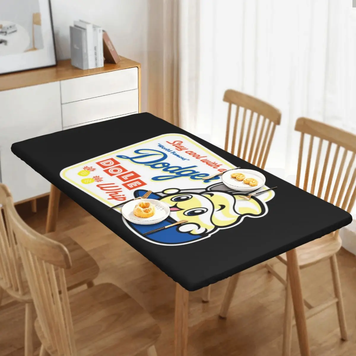 World Famous Dodger Dole Whip Custom Rectangular Tablecloth Waterproof Table Cover for Dining Events Table Cloth