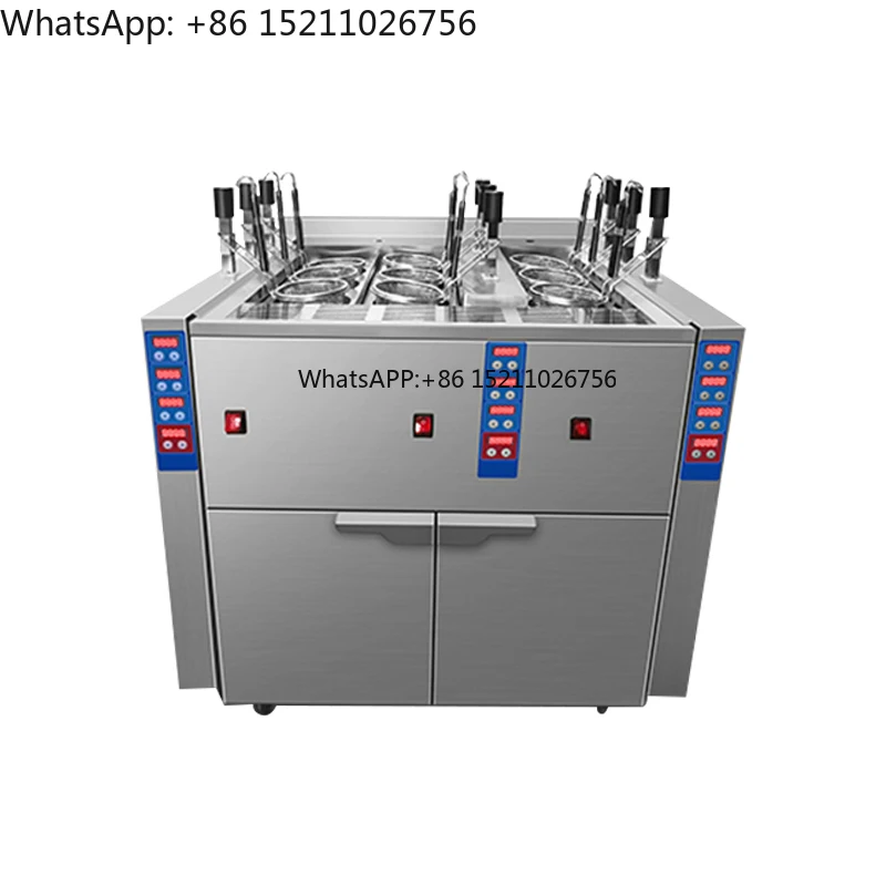 In-Smart Stainless Steel Electric Noodle Cooker 9-Basket Commercial Kitchen Equipment Intelligent Automatic Pasta Spaghetti