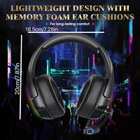 G3000 3.5mm Gaming Headset with RGB LED Lights, Noise Cancelling Mic, Over-Ear Comfort for PC/PS5/Xbox
