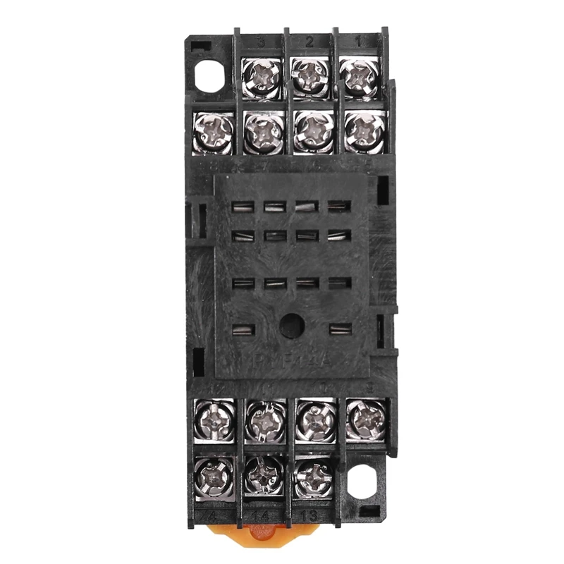 FULL-6X HH54P DC 12V Bobina 4PDT 14 Pinos Relé de Potência Eletromagnética Base DYF14A