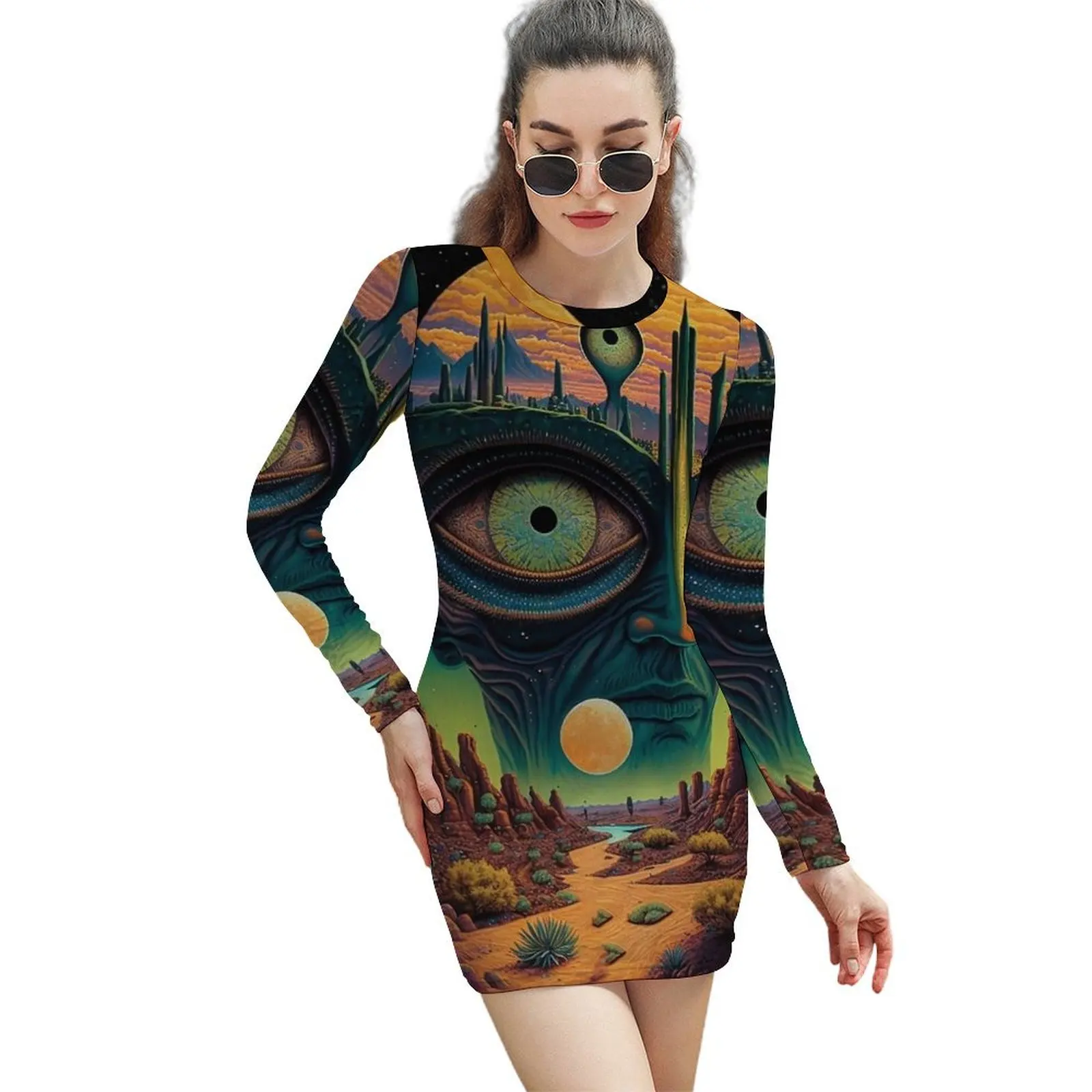 

Psilocybin Long-Sleeved Sheath Dress dress summer 2024 women elegant chic women dresses promotion evening dress woman