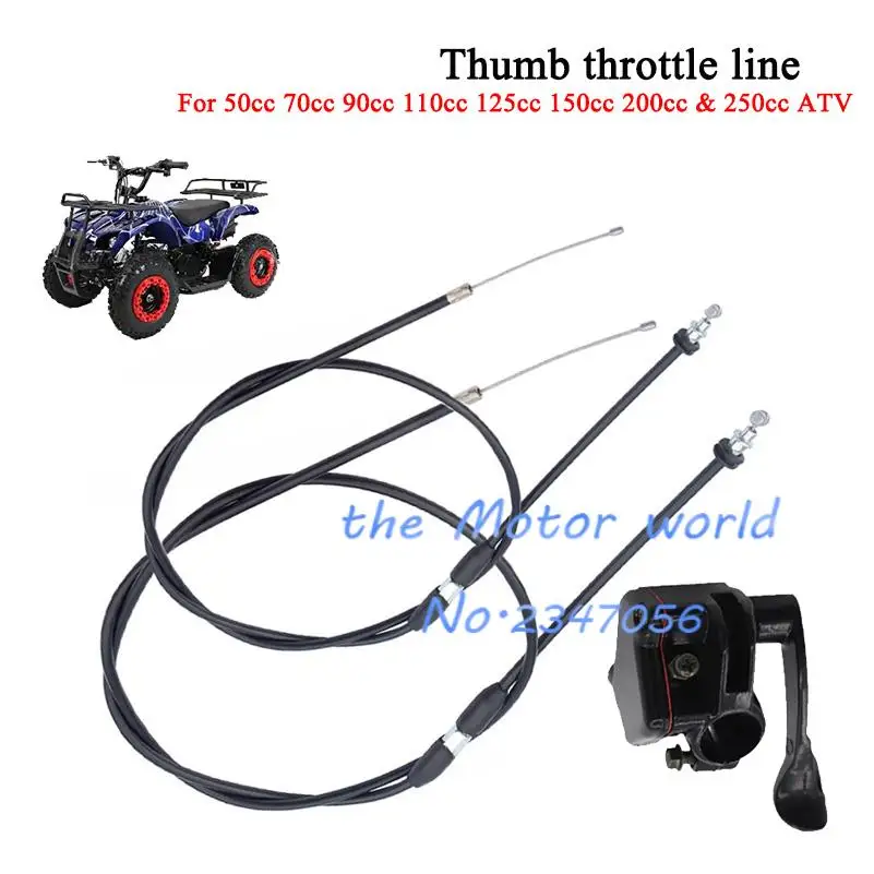 

1180 мм/780 мм линия 22 мм рычаг дроссельной заслонки контроллер большого пальца для 50cc-150cc Quad Dirt Bike Universal