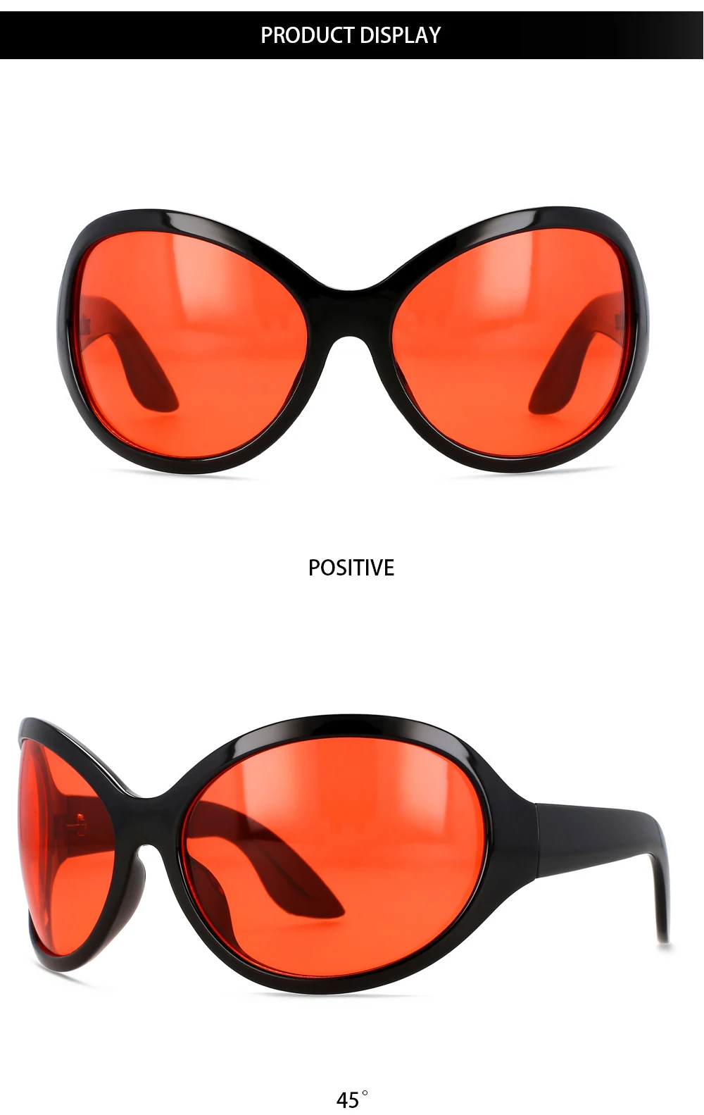 55806 Übergroße Luxus-Herren-Sonnenbrille, die Sonnenbrille für Männer und Frauen fahren, Markendesigner, männlich, Vintage, schwarz, ovale Sonnenbrille – Detail 7