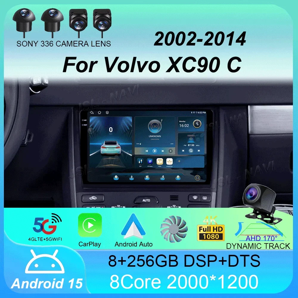 

Android 15 For Volvo XC90 C 2002 - 2014 Multimedia Video Player Car Radio Navigation stereo GPS No 2din 2 din dvd