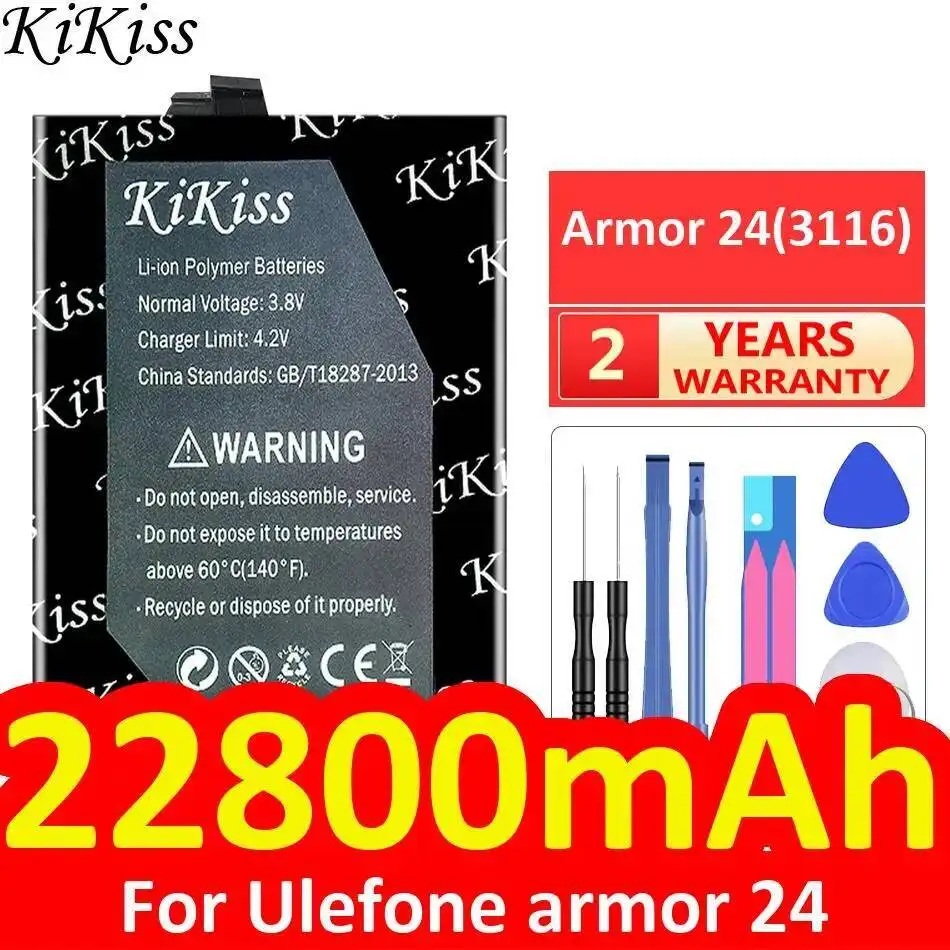 Аккумулятор мобильного телефона 22800 мАч большой емкости для Ulefone Armor 24 3116 Аккумулятор мобильного телефона 22800 мАч большой емкости для Ulefone Armor 24 3116