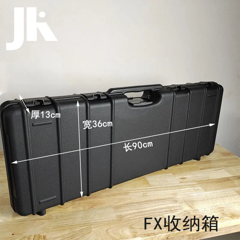 93*38*14cm Tactical Long Storage Box with Sponge Protective Waterproof Large Toolbox Sealed Safety Hunting Gun Hard Carry Case