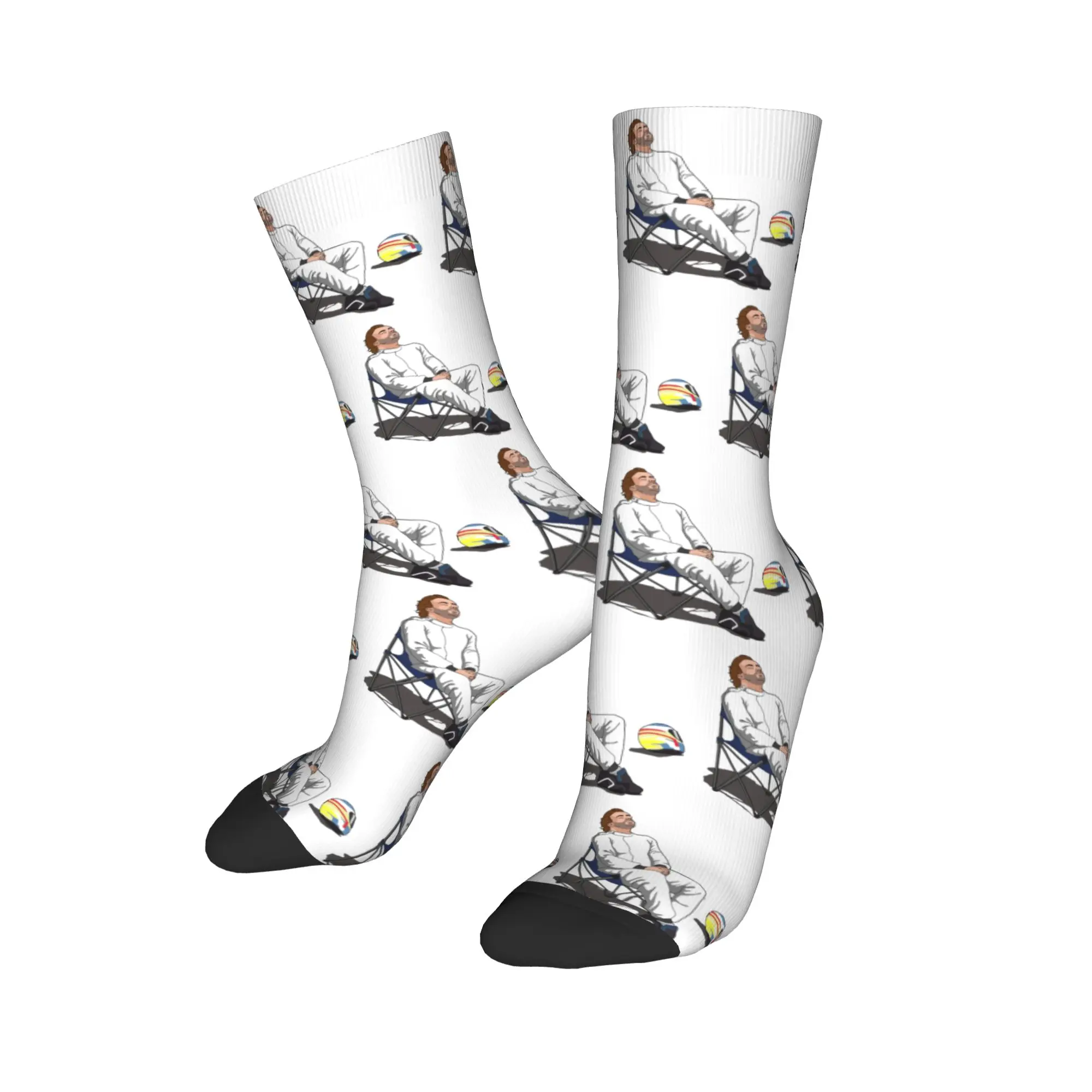Fernando Alonso 14 Racing Spain Socks Men's Women's Casual  Socks Novelty Spring Summer Autumn Winter Middle Tube Socks Gift