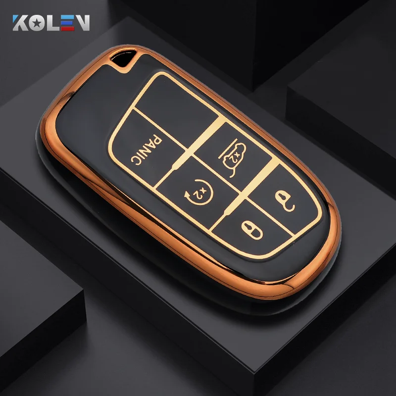 TPU Car Remote Key Case Cover Shell For Jeep Renegade Grand Cherokee For Dodge Ram 1500 Journey Charger Challenger Fiat Durango