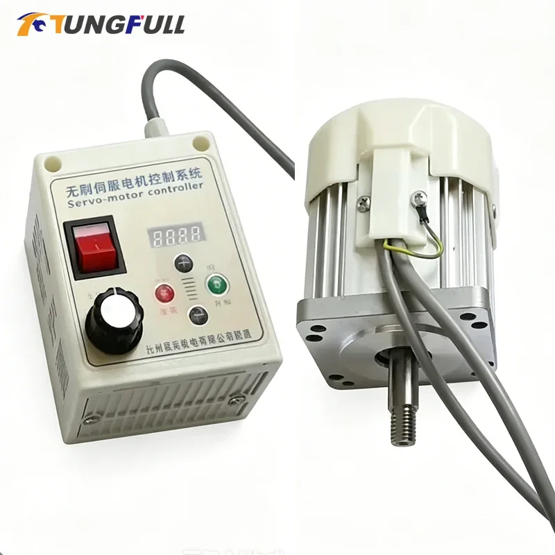 CNC Servo Motor Controller Kit 220v Electric Motor Lathe Motor with Speed Control Industrial Servo Motor Driver Set with Bracket