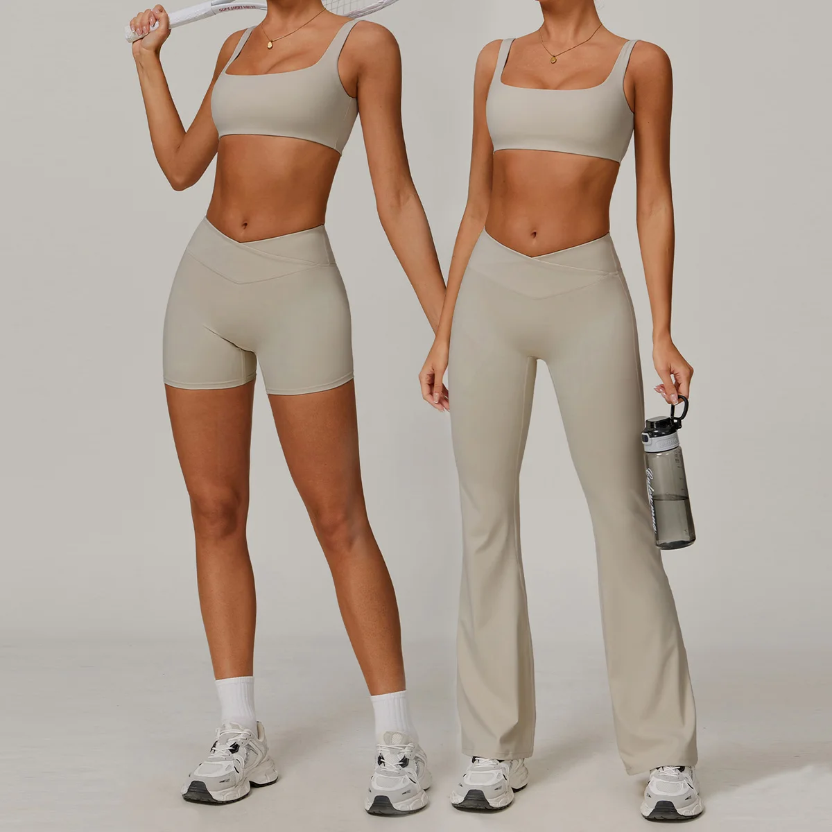 New Yoga Set Woman Sportswear Gym Sports Bra and Shorts Leggings Sets Outifits Naked Feeling Female Fitness Clothing Tracksuit