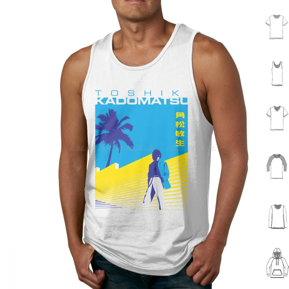 Toshiki Kadomatsu-T'S Ballad Tank Tops Print Cotton Toshiki Kadomatsu J Pop Jpop City Pop Japan