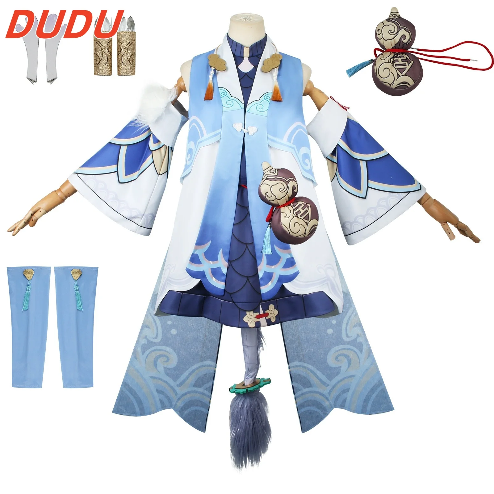 In Stock Honkai Star Rail Bailu Byakuro Cosplay Costumes Full Set Anime Game Party Dragon Girl Outfits Halloween