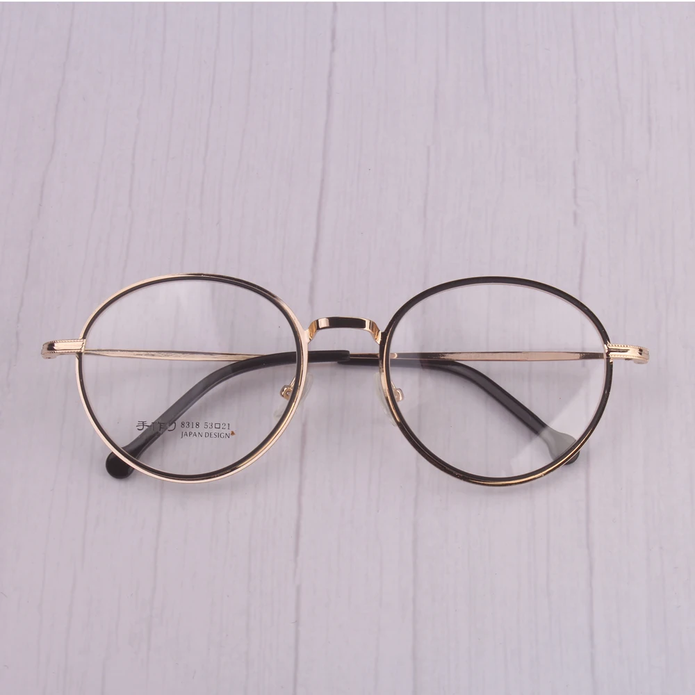 

Retro Round glasses women Comfortable Metal Eye glasses man Literary Style Vintage Lightweight Frames unisex Daily Versatile