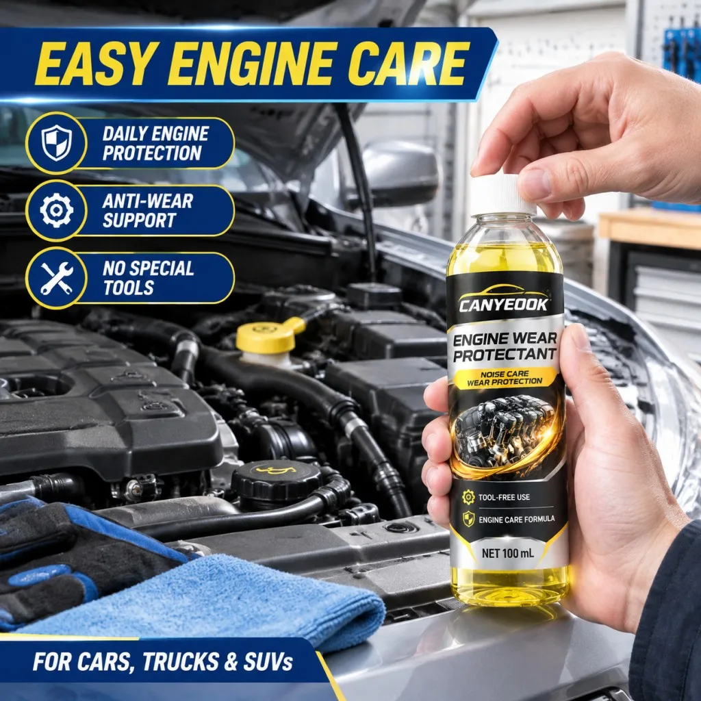 CANYEOOK Engine Anti-Wear Protection 100ml Noise Reducer Seal Crack Repair for Car Truck SUV No Tools Needed