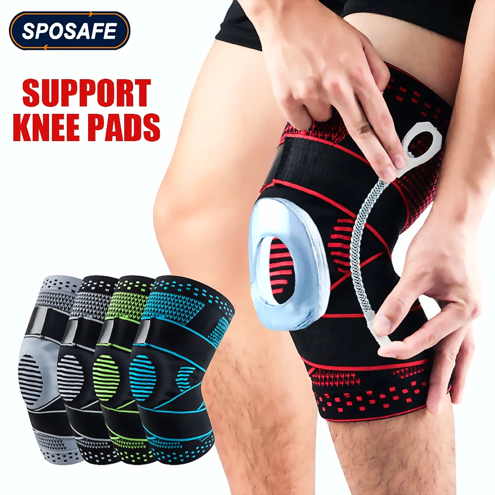 Sports Compression Knee Brace with Adjustable Straps Patella Support Stabilizer for Cycling Running Basketball Football Tennis