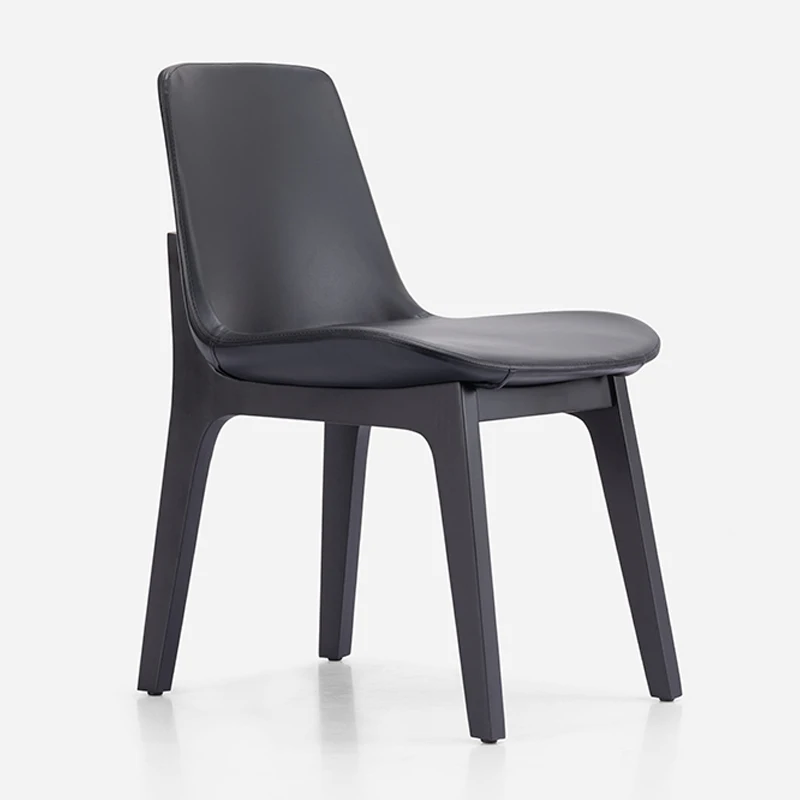 

High quality leather dining chair elegant and practical, suitable for home office or living room modern villa casual style
