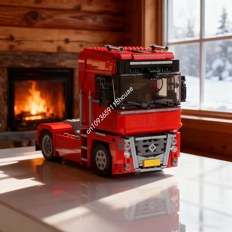 1087 Uds. MOC Renault Magnum 4X2 modelo de potencia motorizada juguete de bloques de construcción regalos de navidad montar DIY educación ladrillo cumpleaños