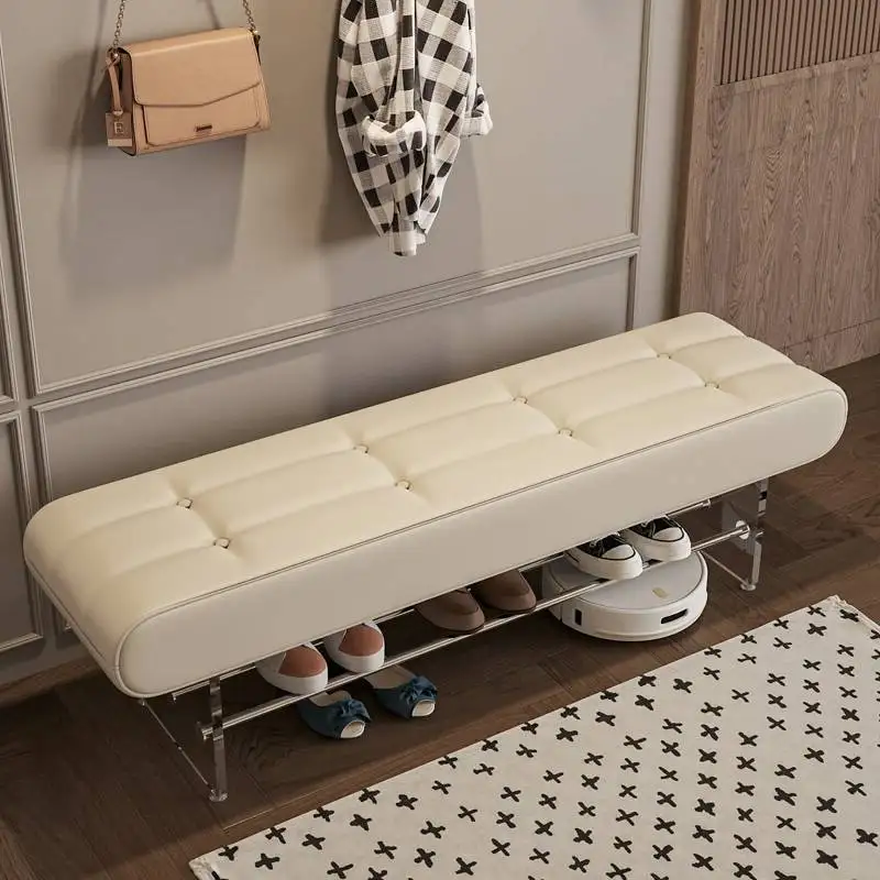 Benchs Home Sofa Shoe Bench Light Pack Acrylic Italian Comfortable Luxury Furniture Soft Door Bedroom Creative Bedside Bench