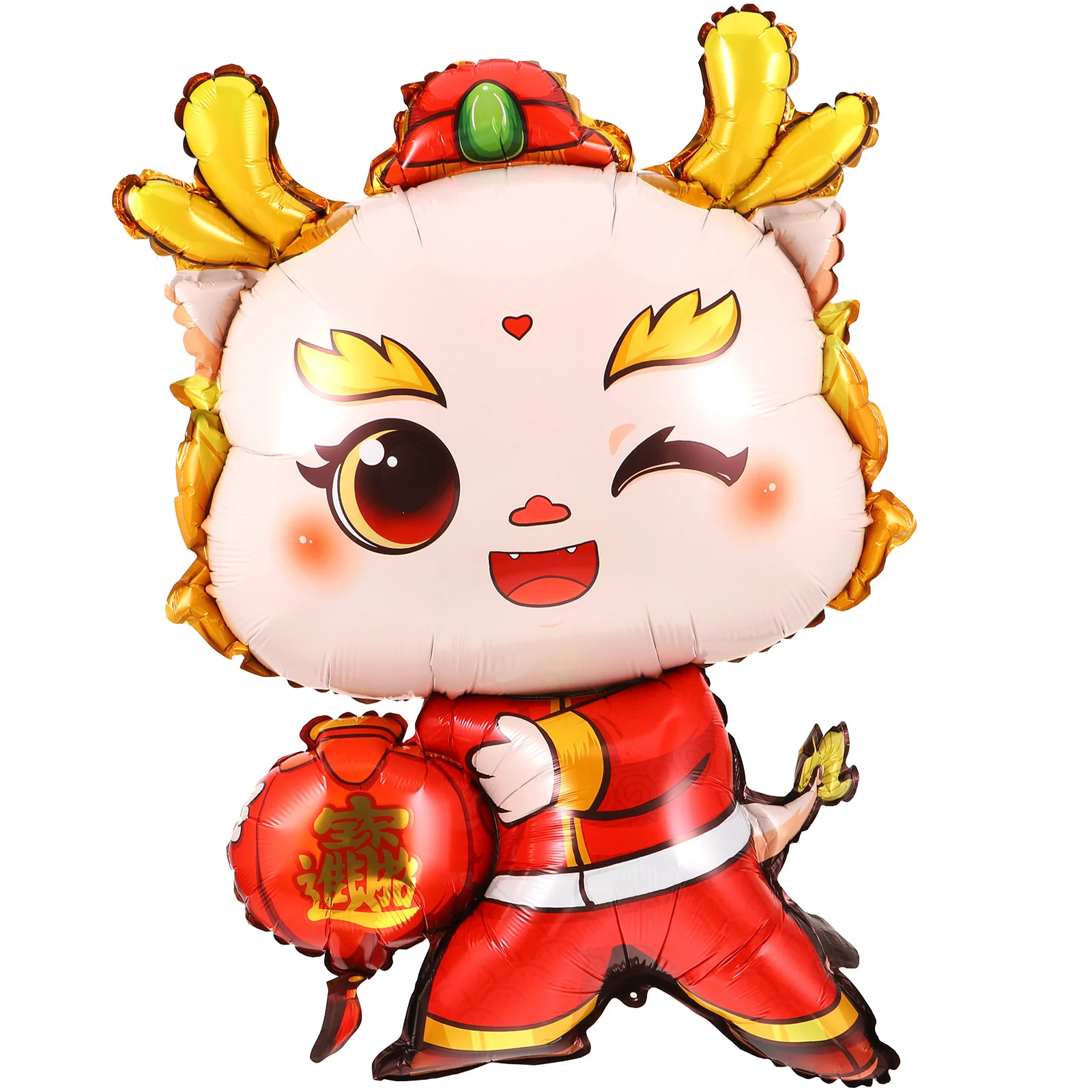 التنين 2024 الألومنيوم احباط السنة القمرية الجديدة الطرف الديكور مهرجان الربيع الصيني بالون لوازم الحفلات بالون