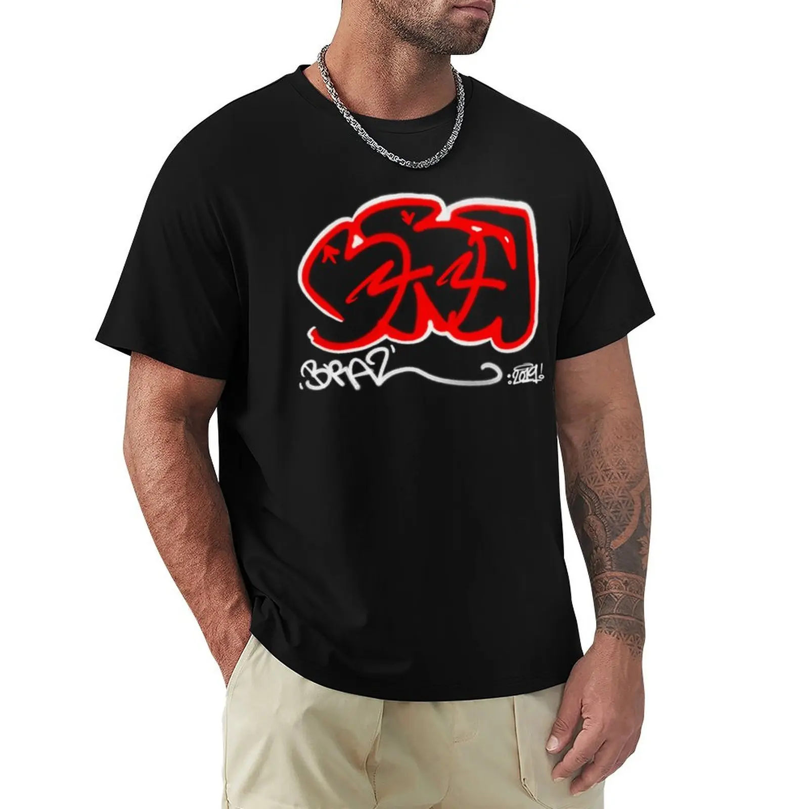 

Brazz - Graffiti Flop #2 (Red & White) T-Shirt custom shirt customizeds anime shirt sublime plain t shirts men