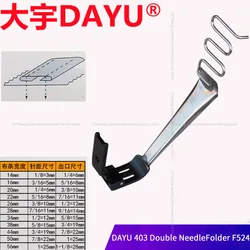 DAYU 403 Płaska podwójna igła Folder do stebnowania F524 Taśma do przyklejania forniru Stopka cylindra Stopka dociskowa Pasek Cylinder ciśnieniowy Stopka dociskowa