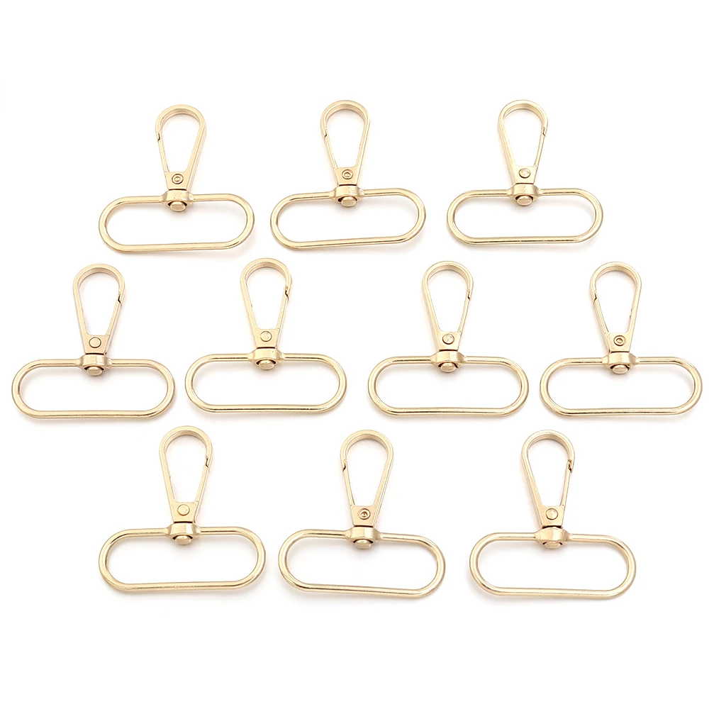 10 Stück/Set Legierung Taschenriemen-Schnallen Karabinerhaken für DIY Handgemachte Schlüsselanhänger Taschenzubehör – Detail 10