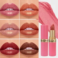 Pearlescent Pink Glitter Velvet Lipstick Metallic Waterproof Long Lasting Matte Shimmer Diamond Lipstick Women Makeup Cosmetic 2
