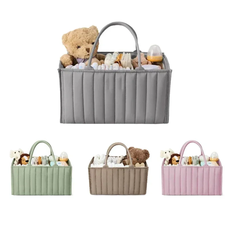 

Hanging Stroller Organizer Bag - 6-Pocket Diaper Caddy for Baby Essentials, Compact Portable Storage (Mom Travel Accessories)